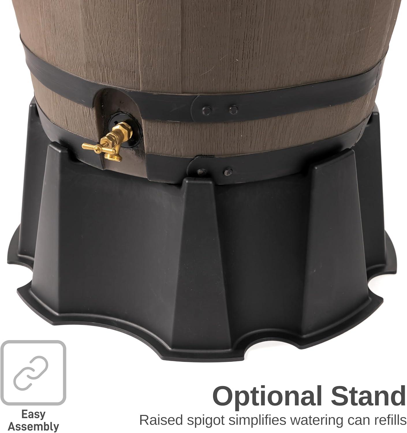 RTS Companies 55 Gallon Premium Eco Flat Back Rain Barrel with Removable Lid