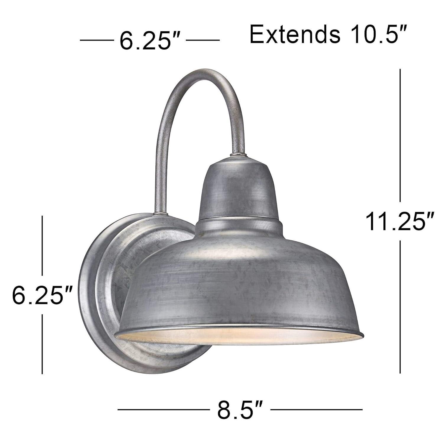 John Timberland Urban Barn 11 1/4" de Alto Galvanizado Luz de Pared Interior-exterior
