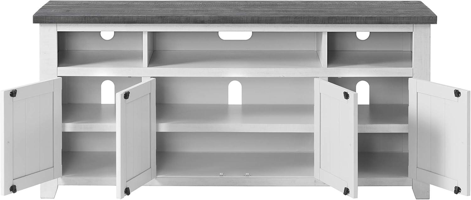 Foundry 65" TV Stand White Stain with Gray Top - Martin Svensson Home