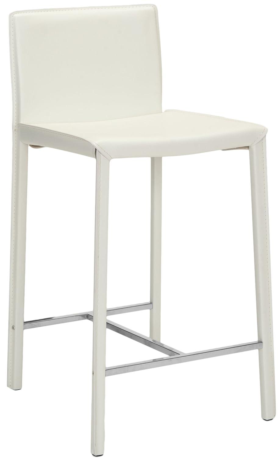 Jason 24" H Counter Stool (Set of 2) - FOX2003 - White - Safavieh Couture