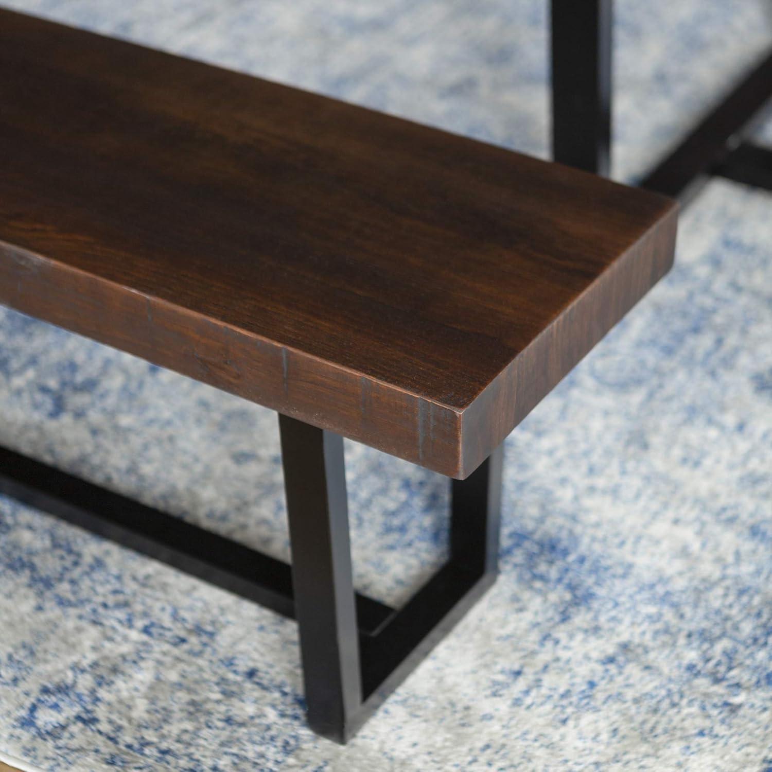 Walker Edison 60" Wood Dining Bench, Mahogany