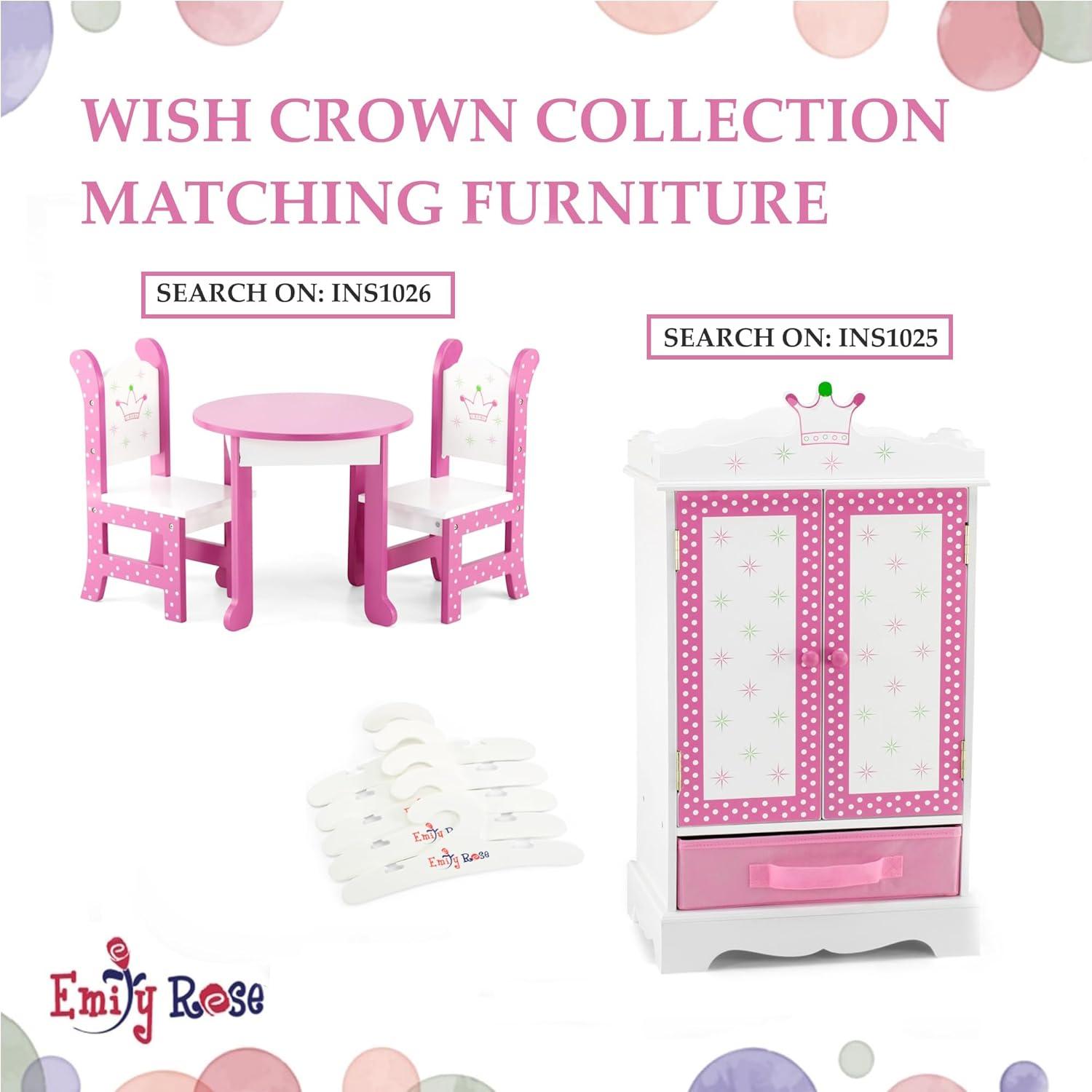 Emily Rose 18 Inch Doll Bunk Bed Furniture | 2 Single 18" Doll Stackable Beds | Bunkbed with Ladder and (2) 4-PC Bedding Accessory Sets | Ideal Girls Gift Set for Easter | USA Business