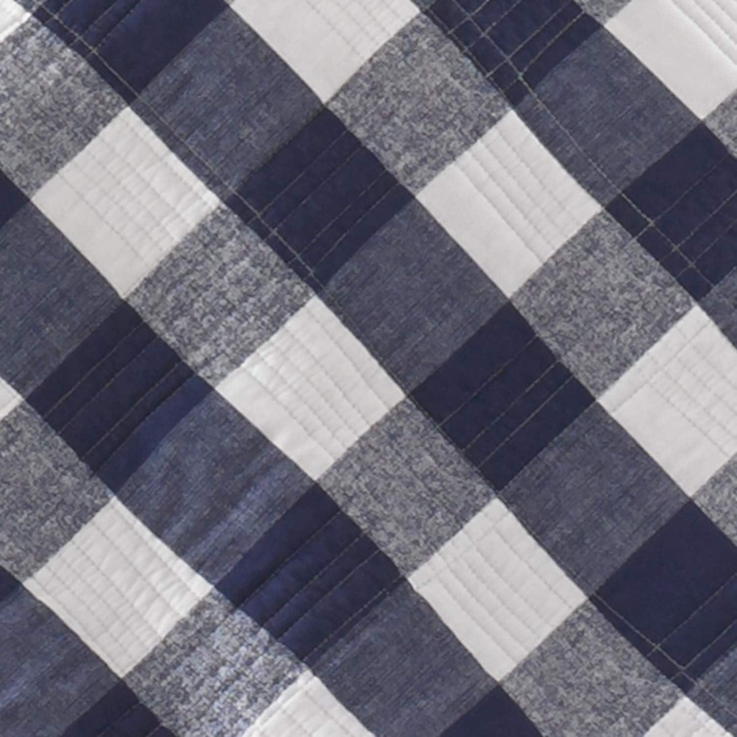 Lake House Plaid Reversible Quilt Set Blue - Eddie Bauer