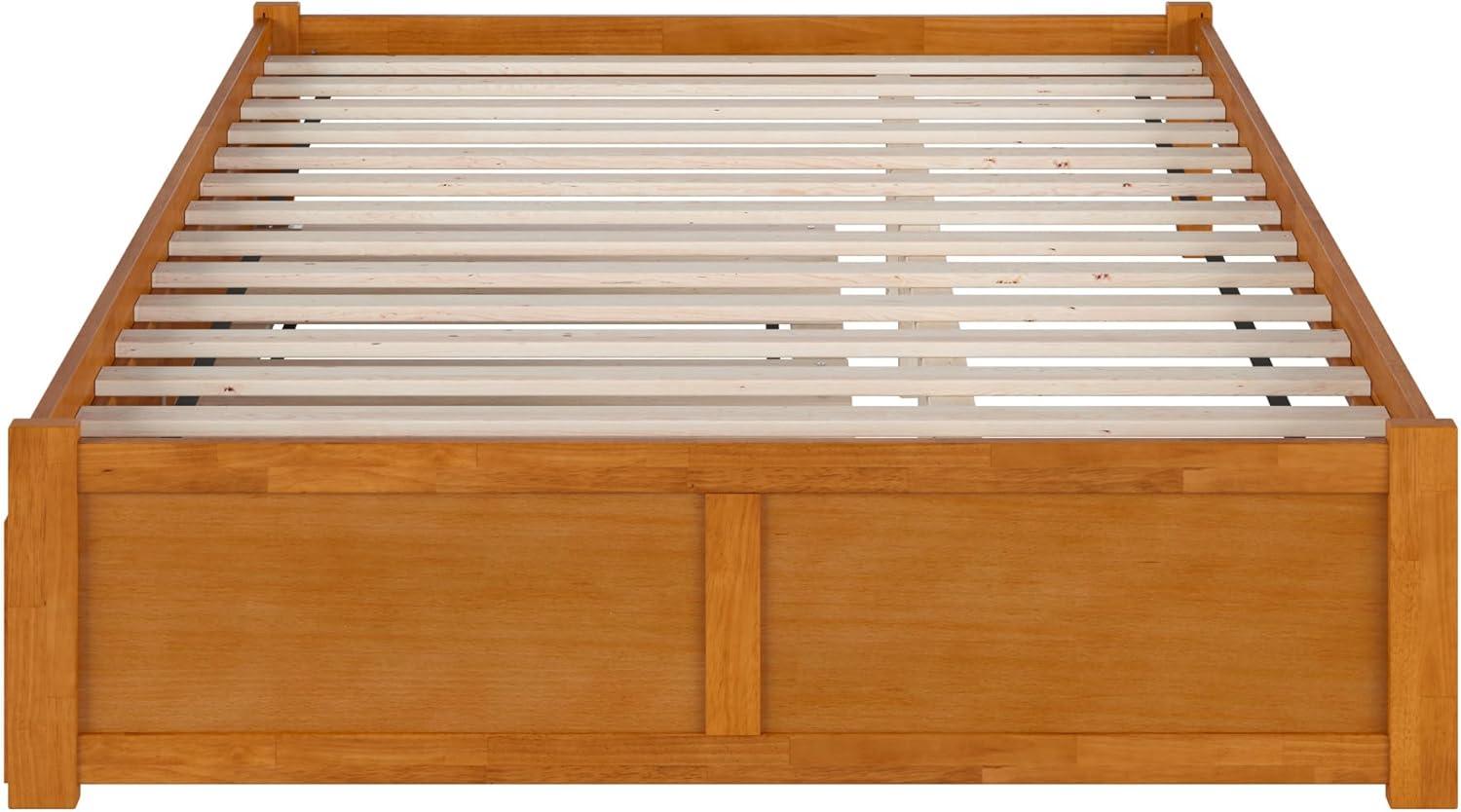 Solid Wood Platform Storage Bed