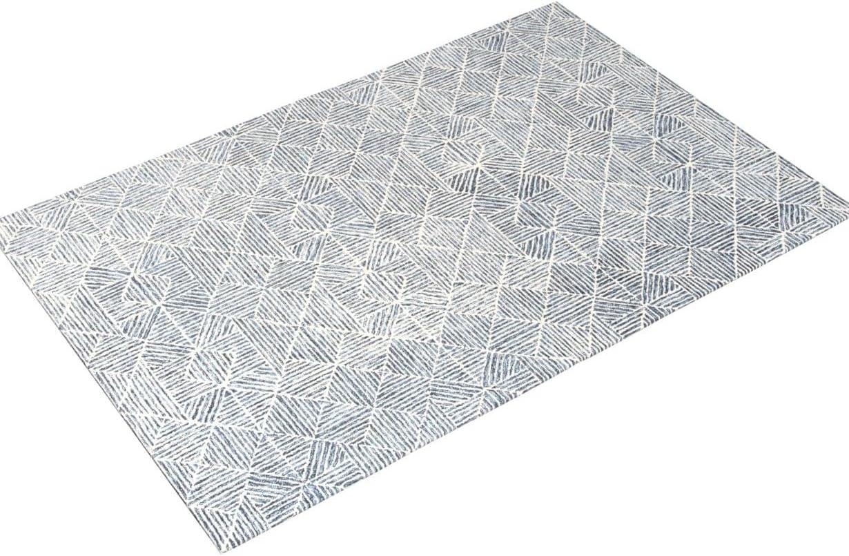 SAFAVIEH Abstract Brock Geometric Area Rug, Blue/Ivory, 5' x 8'