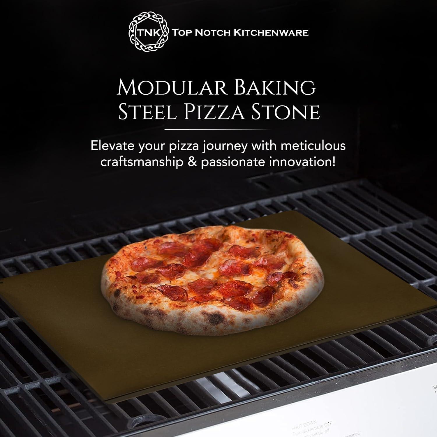 Modular Baking Steel Pizza Stone for Oven and Grill - A Design Offering Easier Cleaning, Handling and Storage, Consistent Cooking Temperatures, Expansions with a Second Steel, and is Made in the USA