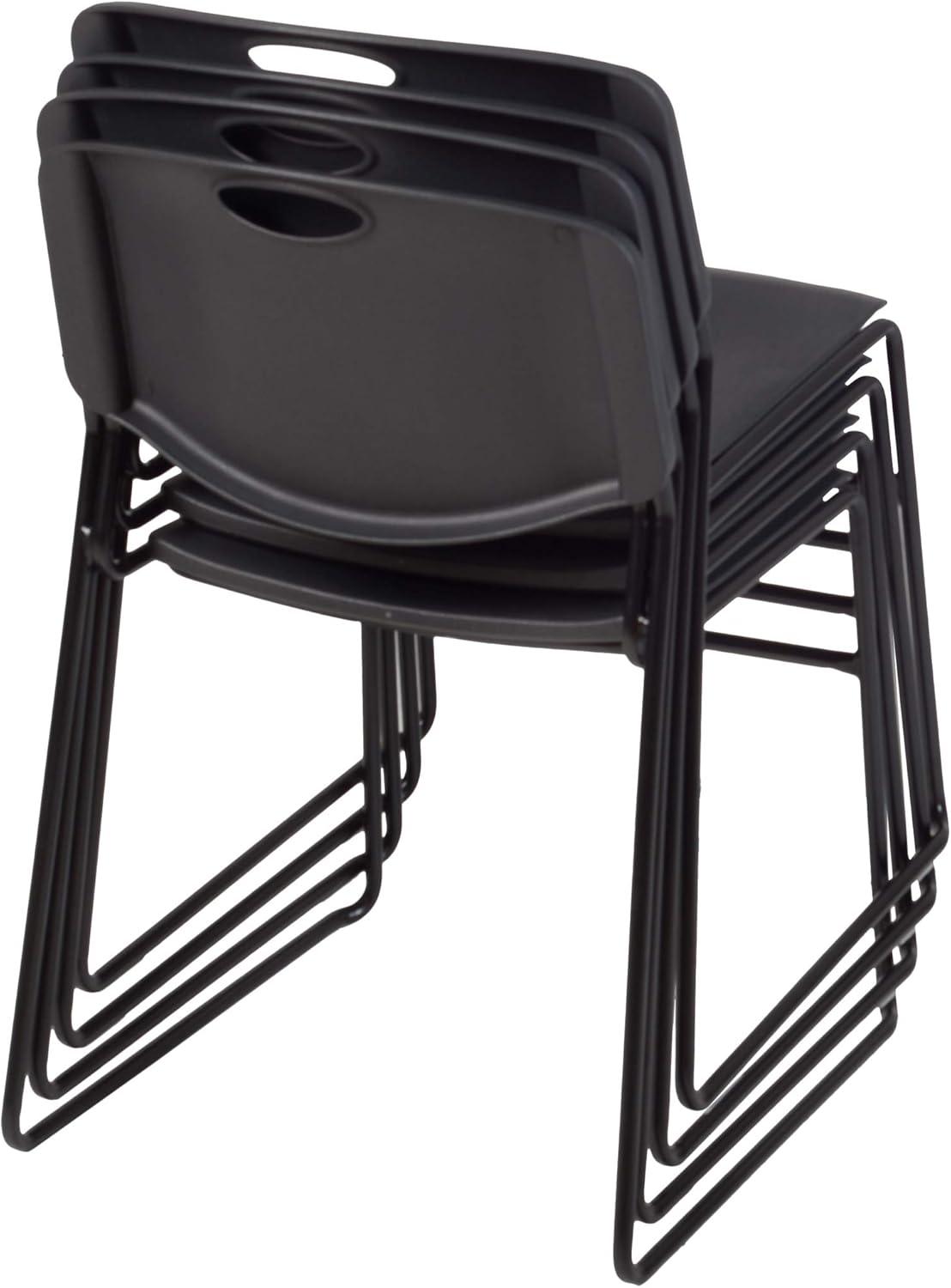 Regency  Zeng Stack Chair, Black - Pack of 4