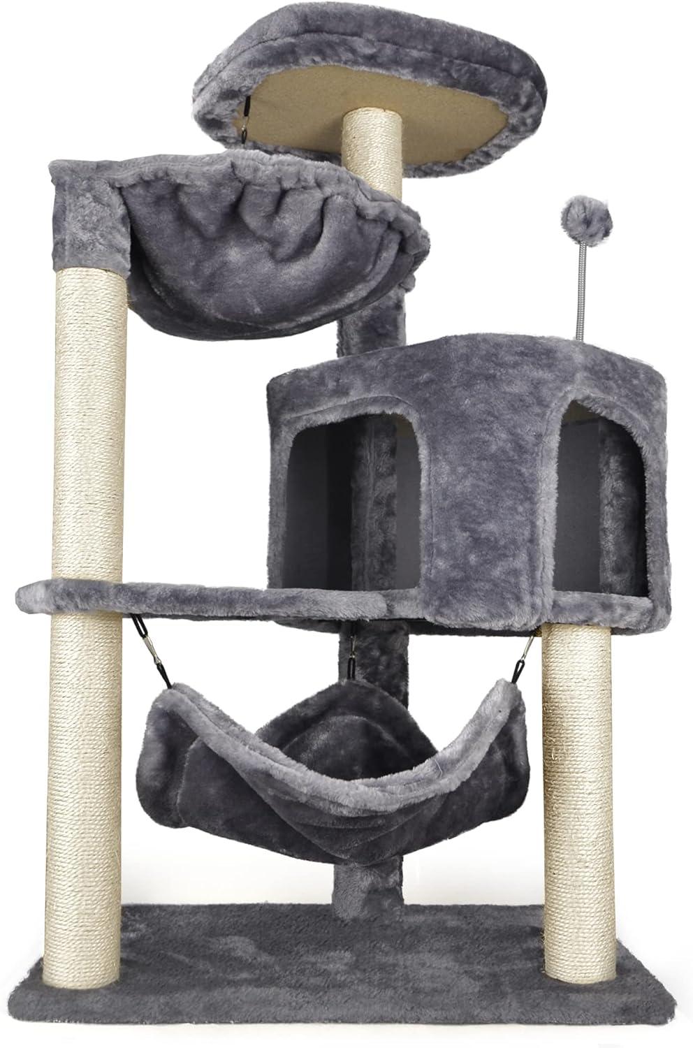 Tucker Murphy Pet™ Cat Tree With Condo, Scratching Posts & Hanging Ball For Kittens And Medium Breeds