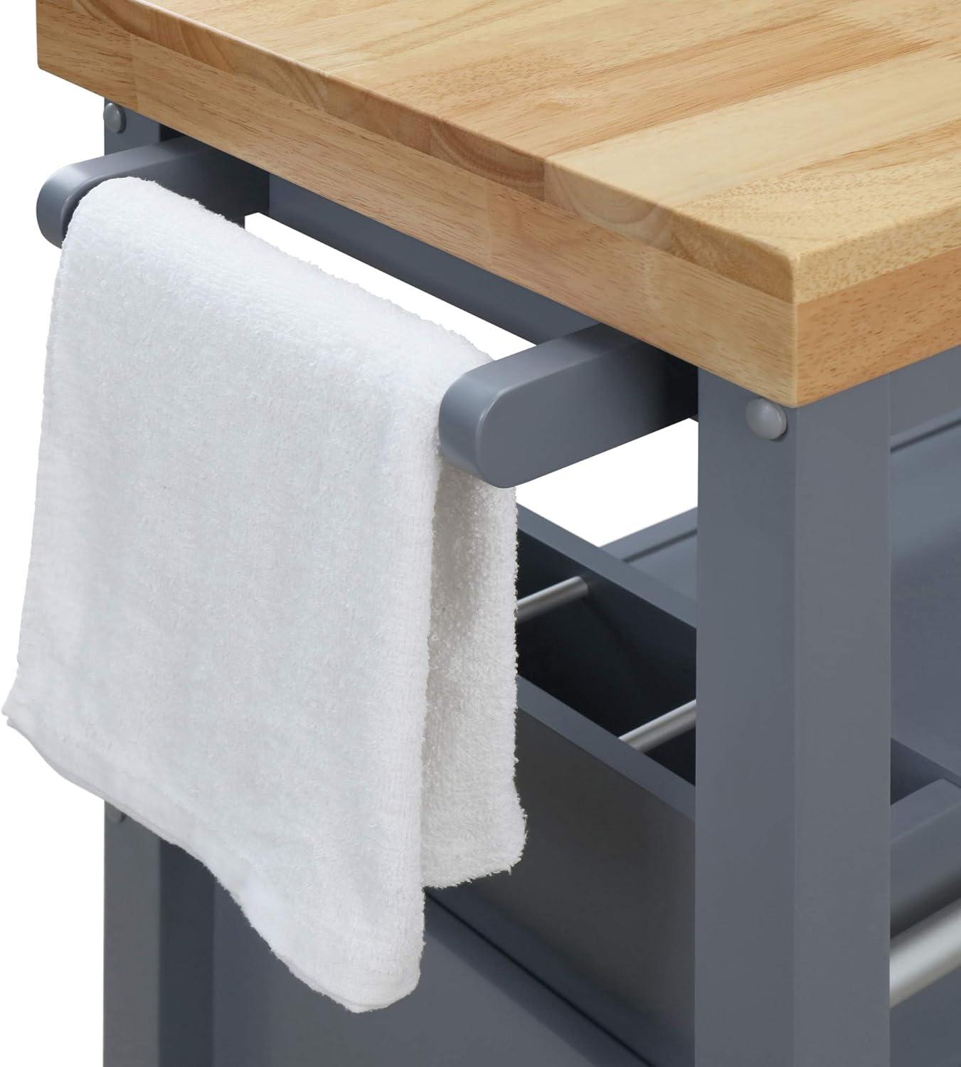 ClickDecor Gerolakkos ClickDecor Anson Kitchen Island Bar Cart with Storage