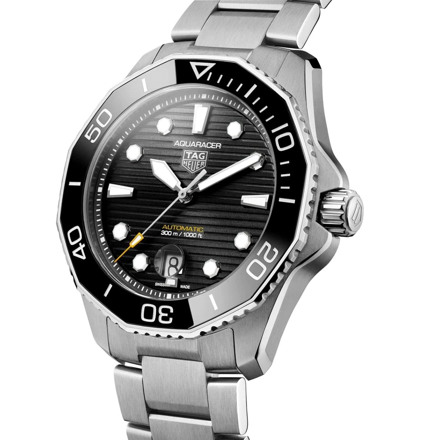 TAG Heuer Aquaracer Professional 300 Automatic Stainless Steel Black Dial Date Divers Mens Watch WBP201A.BA0632