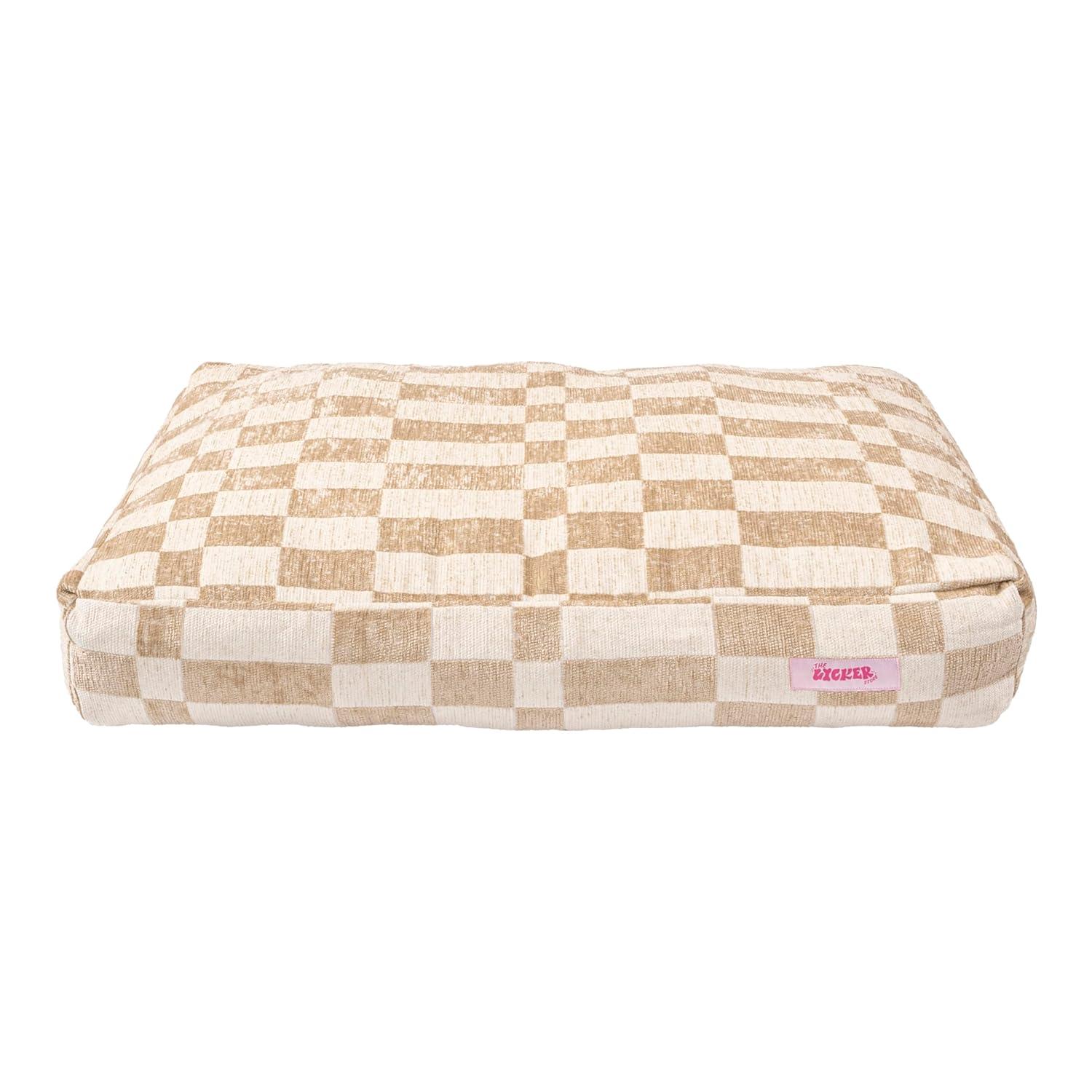 The Licker Store Mabel Designer Modern Ultra Soft Reversible Plush Rectangular Pet Bed with Washable Cover