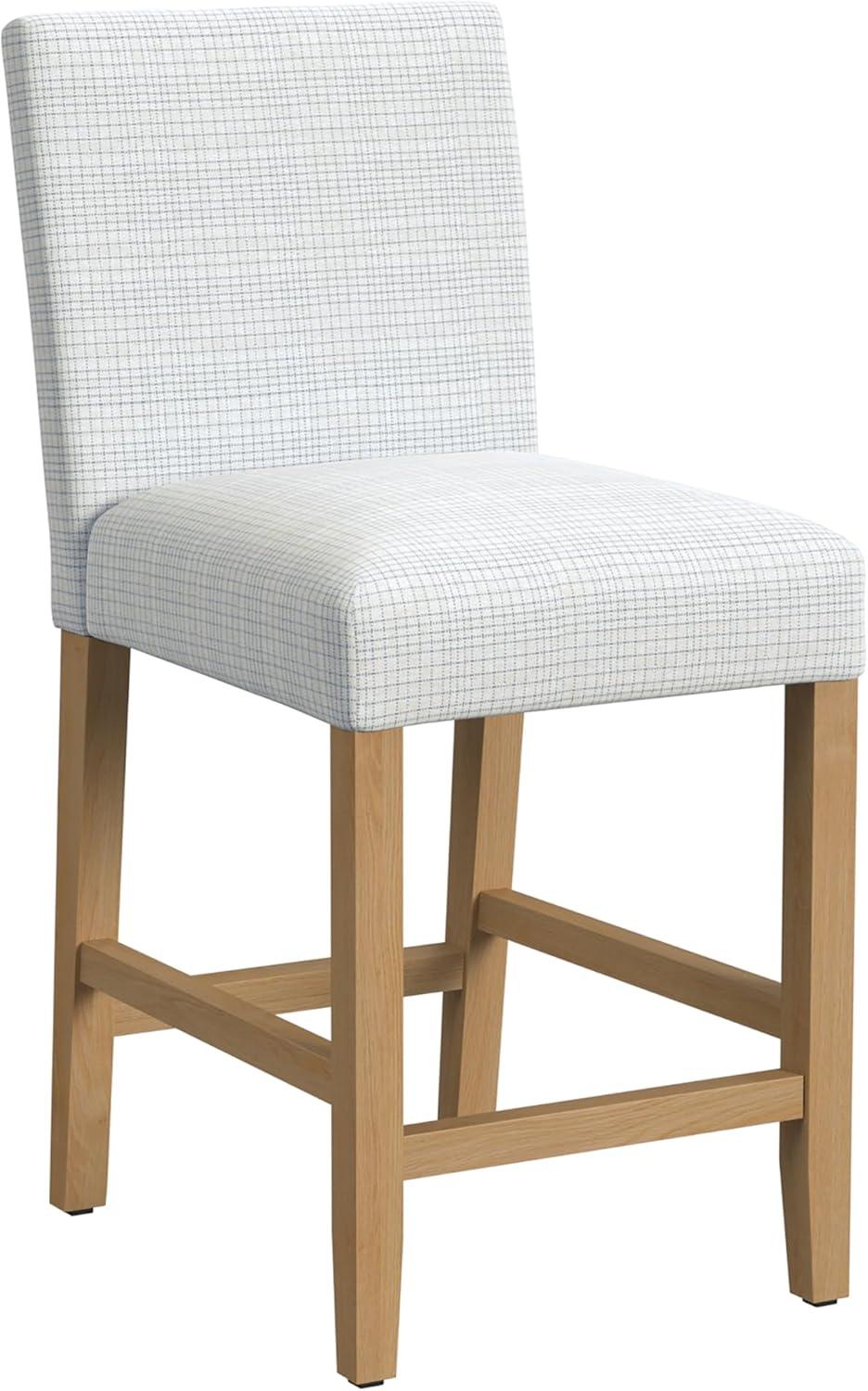 Classic Mini Grid Pattern Upholstered Counter Height Barstool - HomePop