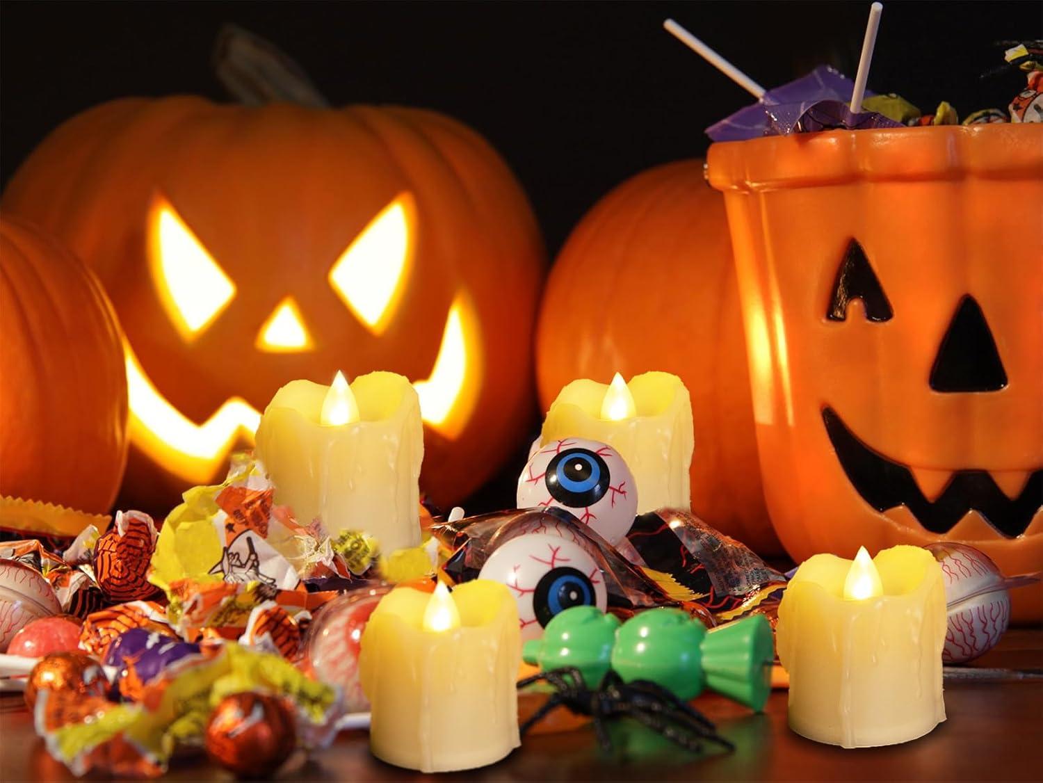 Candle Choice 6 Piece Flameless LED Votive Candles with Remote & Timer - Realistic Flickering Battery-operated Powered Electronic Tealight Candles 1.5”x1.5” Long Lasting Batteries Included 6-Pack