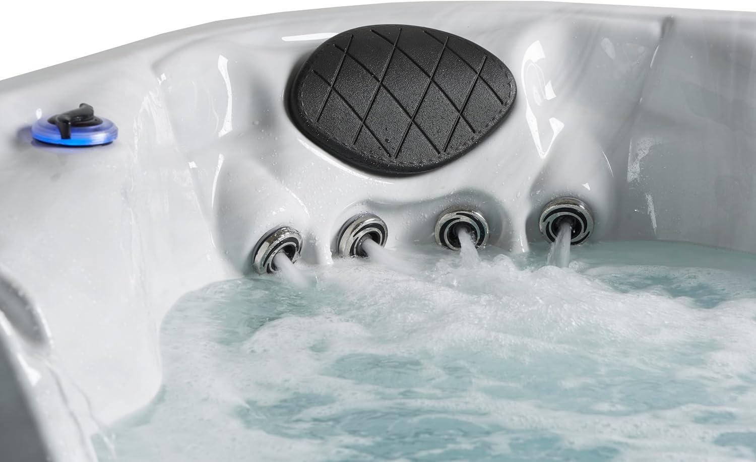 Amplified 100-Jets 6-Person Lounger Spa w/Bluetooth Stereo and 3 Pumps by Aqualife by Strong Spas