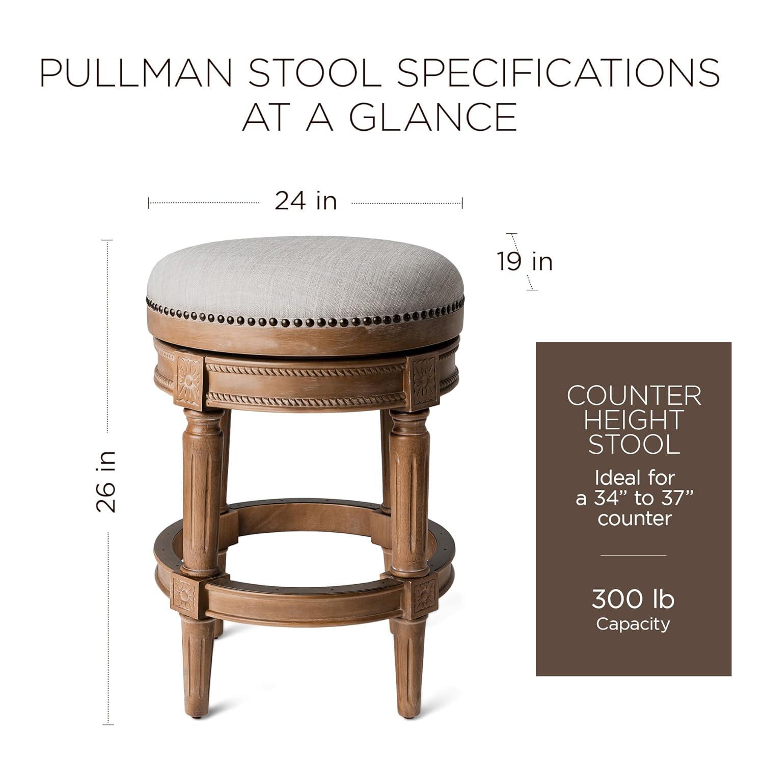 Maven Lane Maven Lane Pullman Backless Stool with Fabric Upholstery