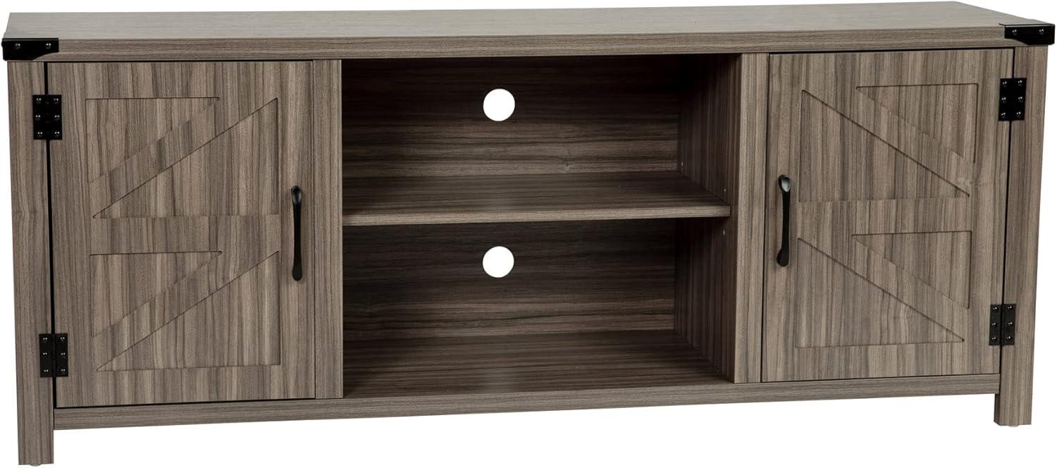 Flash Furniture Ayrith Collection 1 Shelf Modern TV Stand, Gray Wash Oak