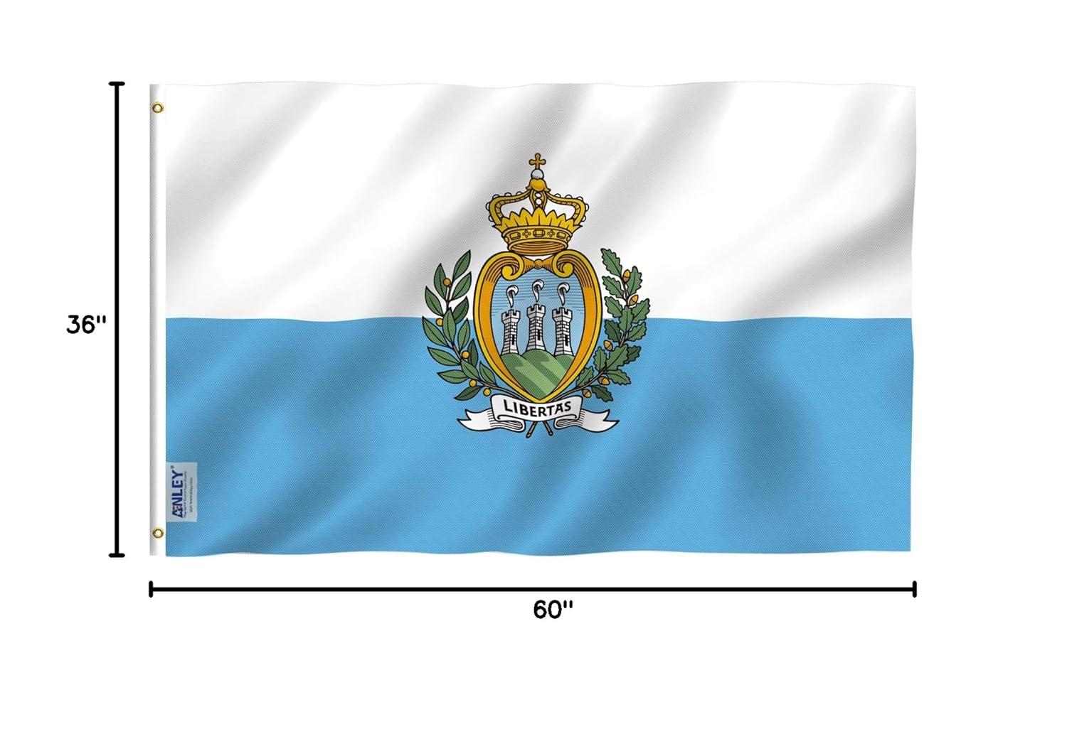 Anley Fly Brisa 3x5 Pies Bandera San Marino - Banderas Sammarinese