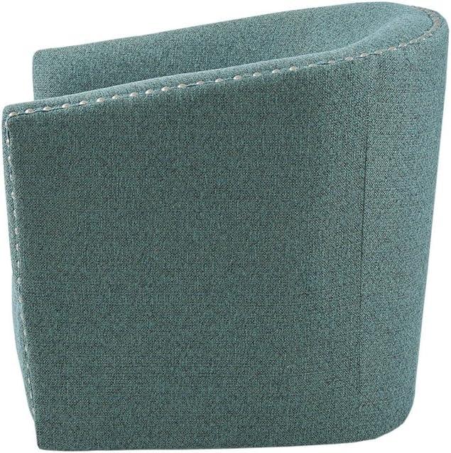 Sheldon Swivel Chair Teal: Upholstered Polyester, No Assembly, Modern Armchair, 300 lbs Capacity