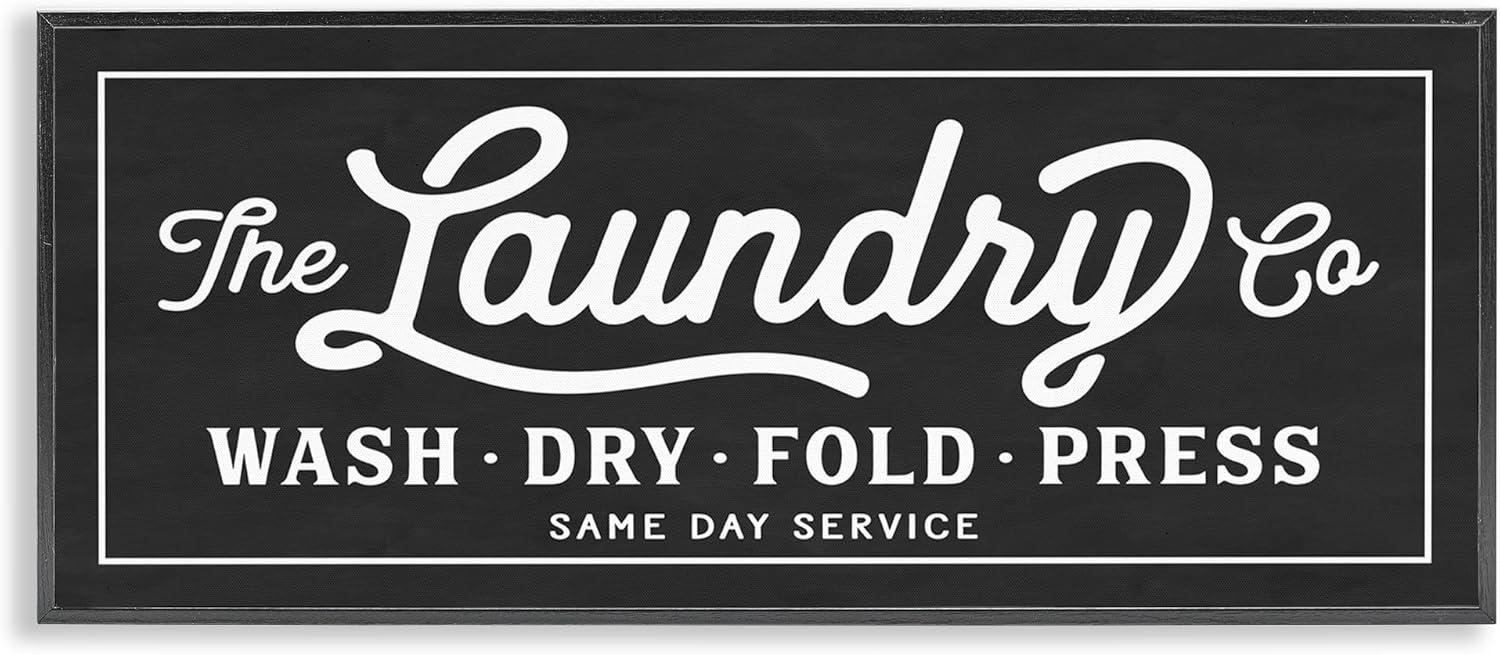 Vintage Laundry Sign Cursive by Lettered And Lined - Graphic Art