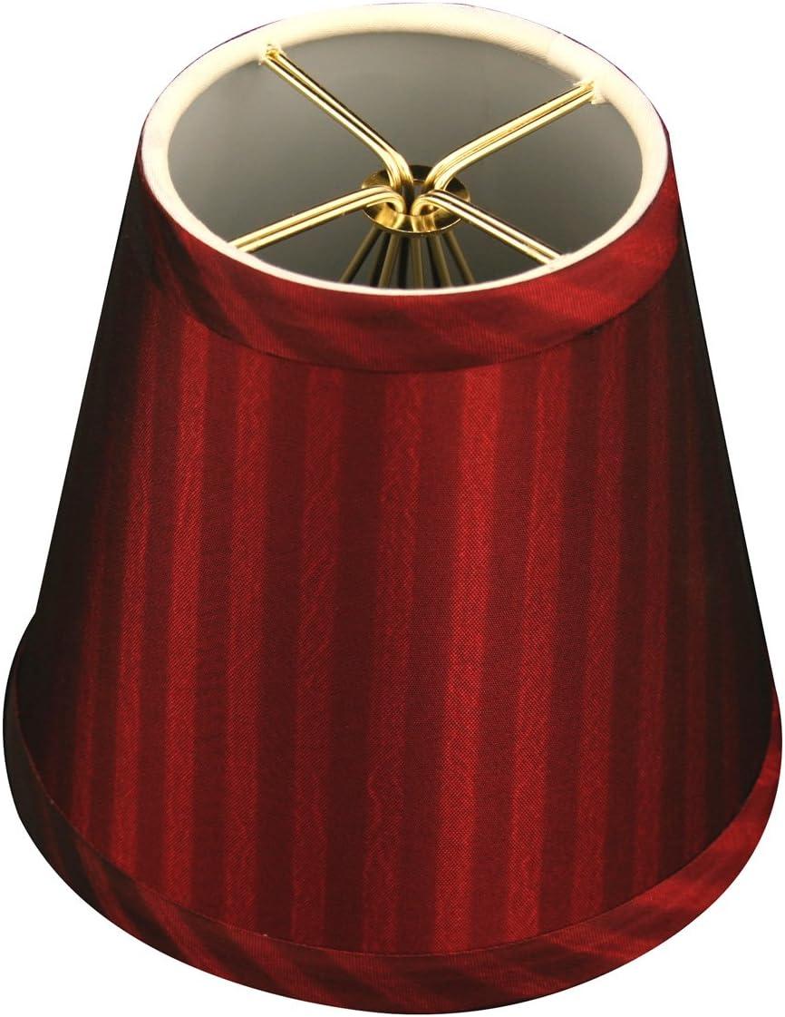 Royal Designs, Inc. Empire Chandelier Shade CS-1010-5BUR/ST-6, Burgundy Stripe, 3 x 5 x 4.5, Pack of 6