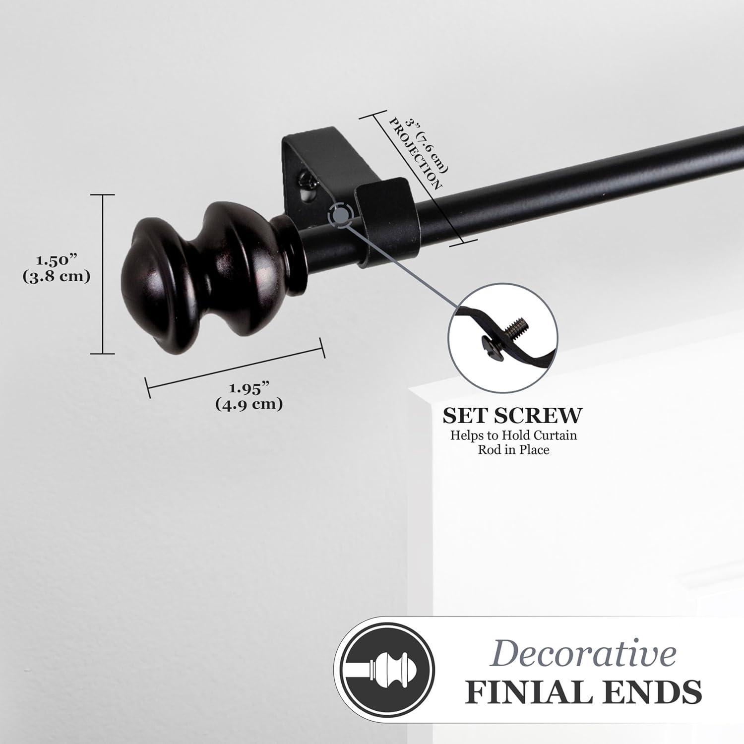 Kenney Berkley Kenney Kendall 5/8" Standard Decorative Window Curtain Rod