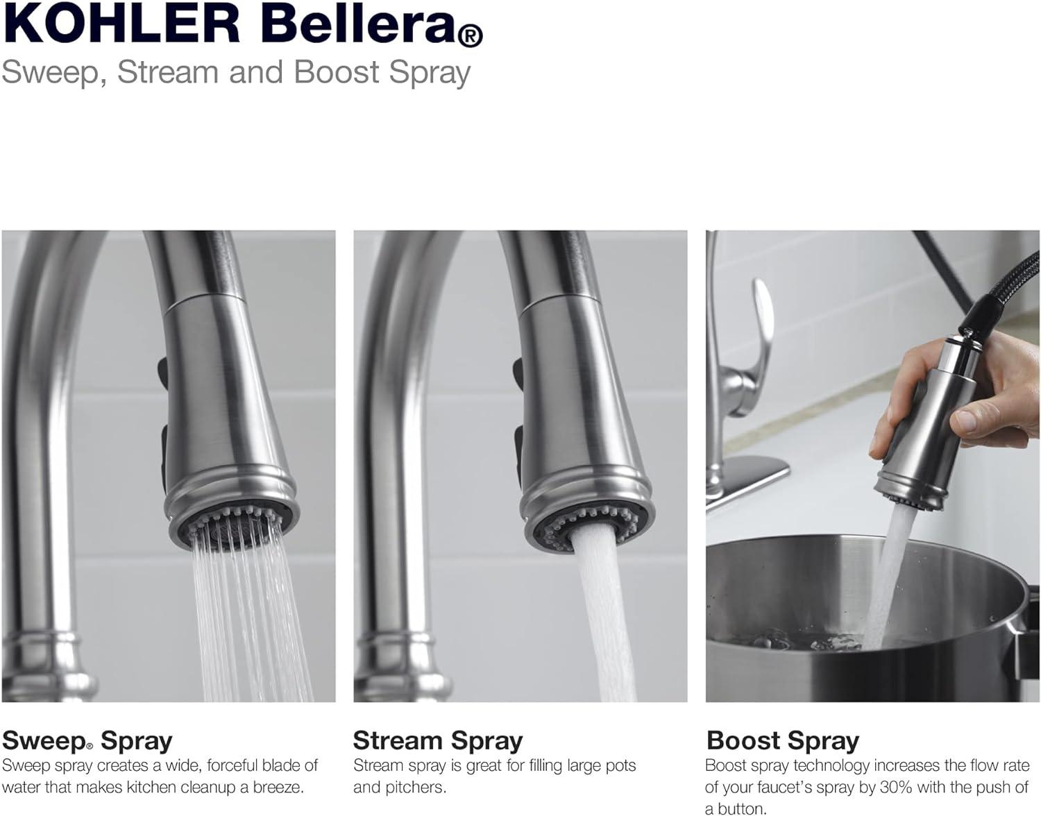 Bellera™ Pull Down Single Handle Kitchen Faucet with Handle and Supply Lines