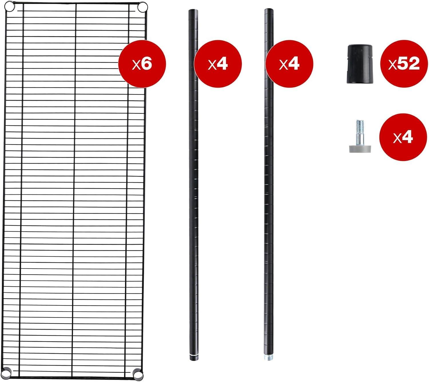 17 Stories Joan 72" H x 48" W x 18" D Commercial Wire Shelving