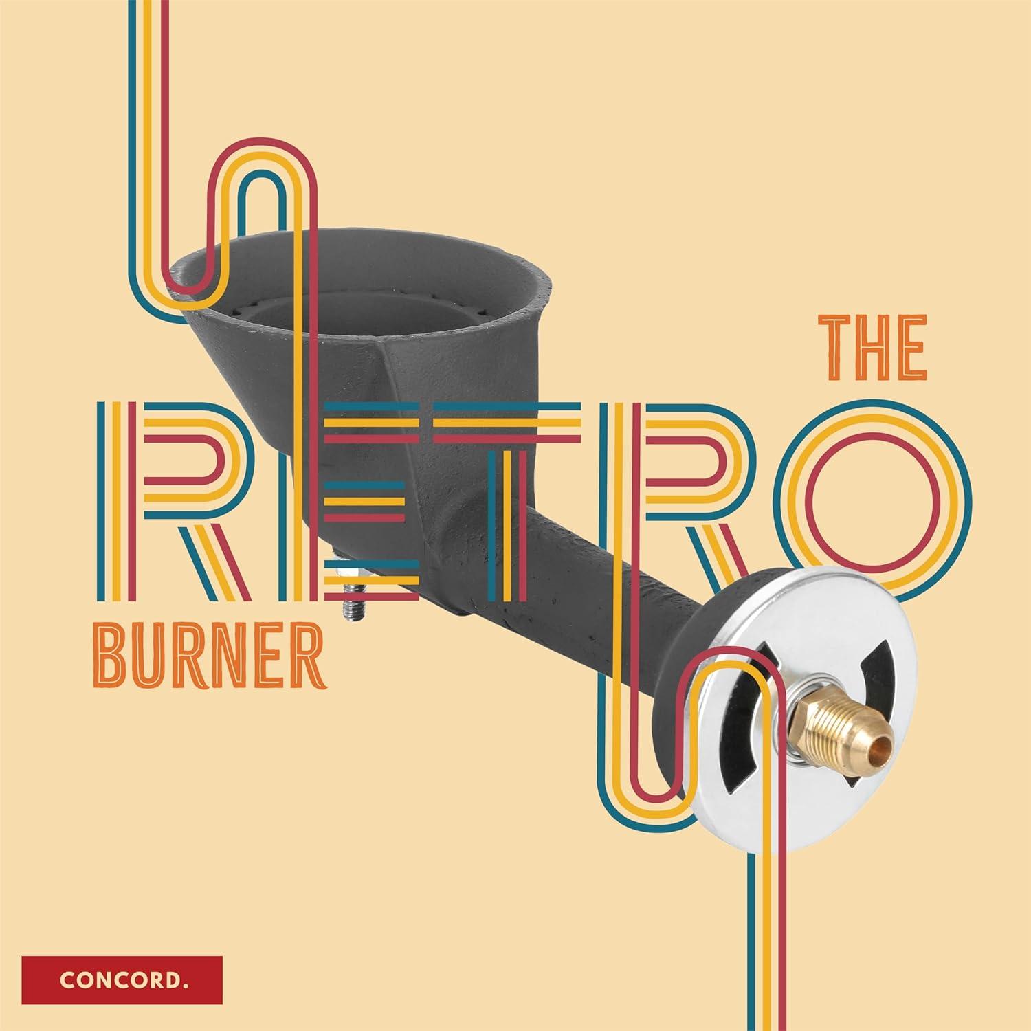 Heavy Duty Black Cast Iron Propane Burner Head with Brass Orifice