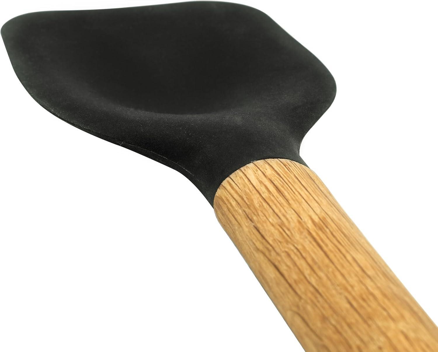 Eva Solo | Nordic Kitchen Serving Spoon, Large | Natural Oak Handle | Serving Utensil Buffet Banquet Spoon | Danish Design & Functionality