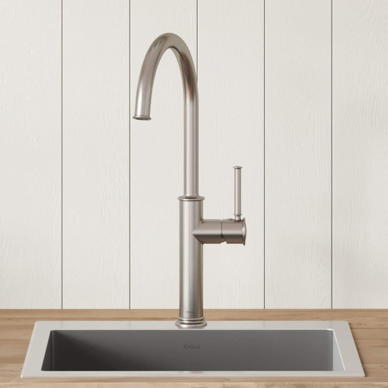 Stainless Steel High-Arc Single Handle Bar Faucet