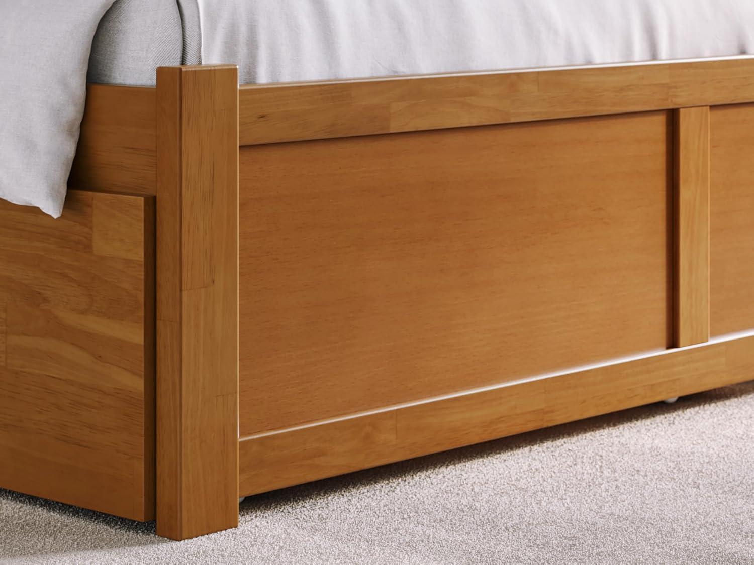 Solid Wood Platform Storage Bed