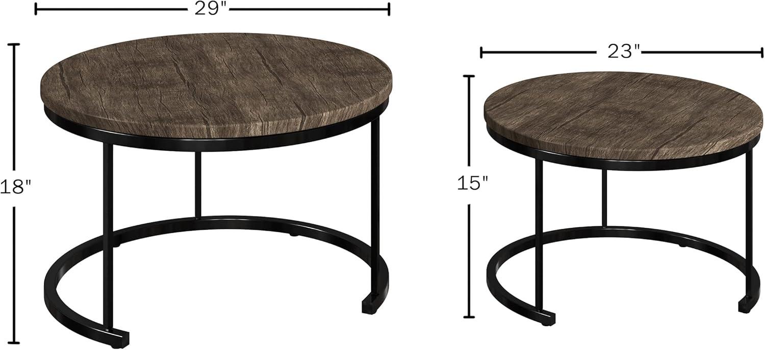 Lavish Home Set of 2 Nesting Coffee Table