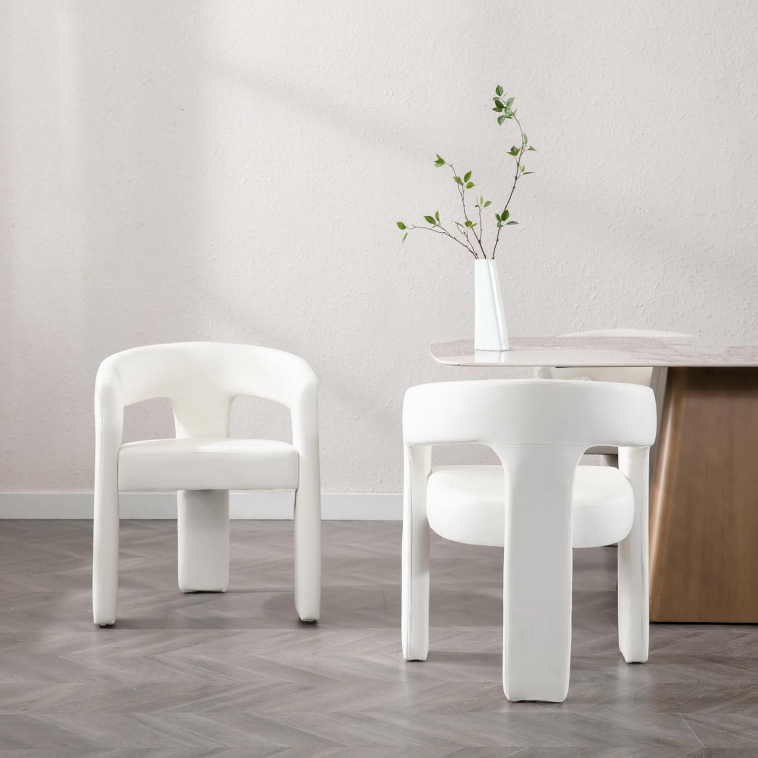 wahson office chair Modern Upholstered Barrel Dining Chairs (Set of 2)