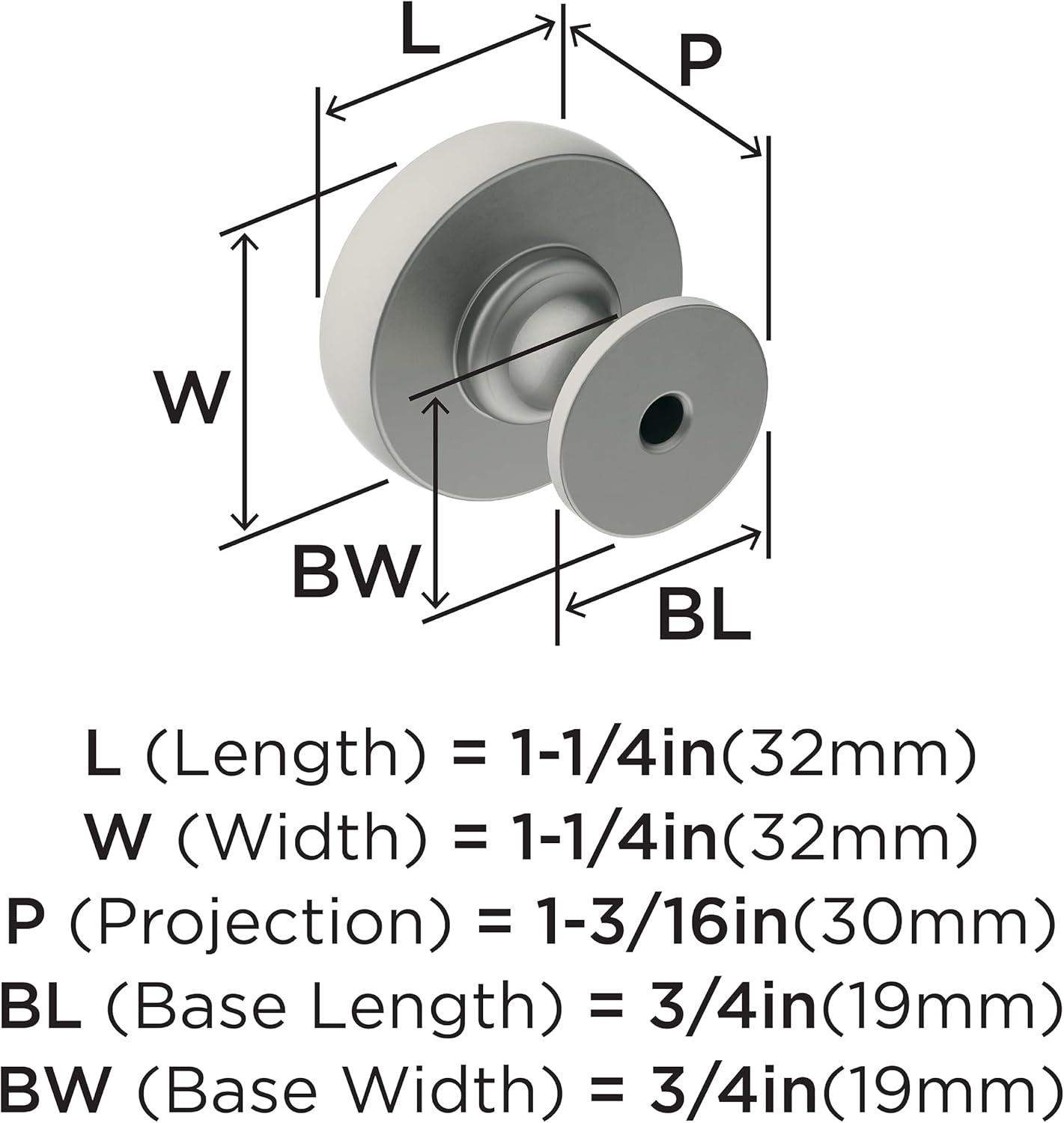 Amerock Winsome Cabinet or Furniture Knob, 1-1/4 inch (32mm) Diameter