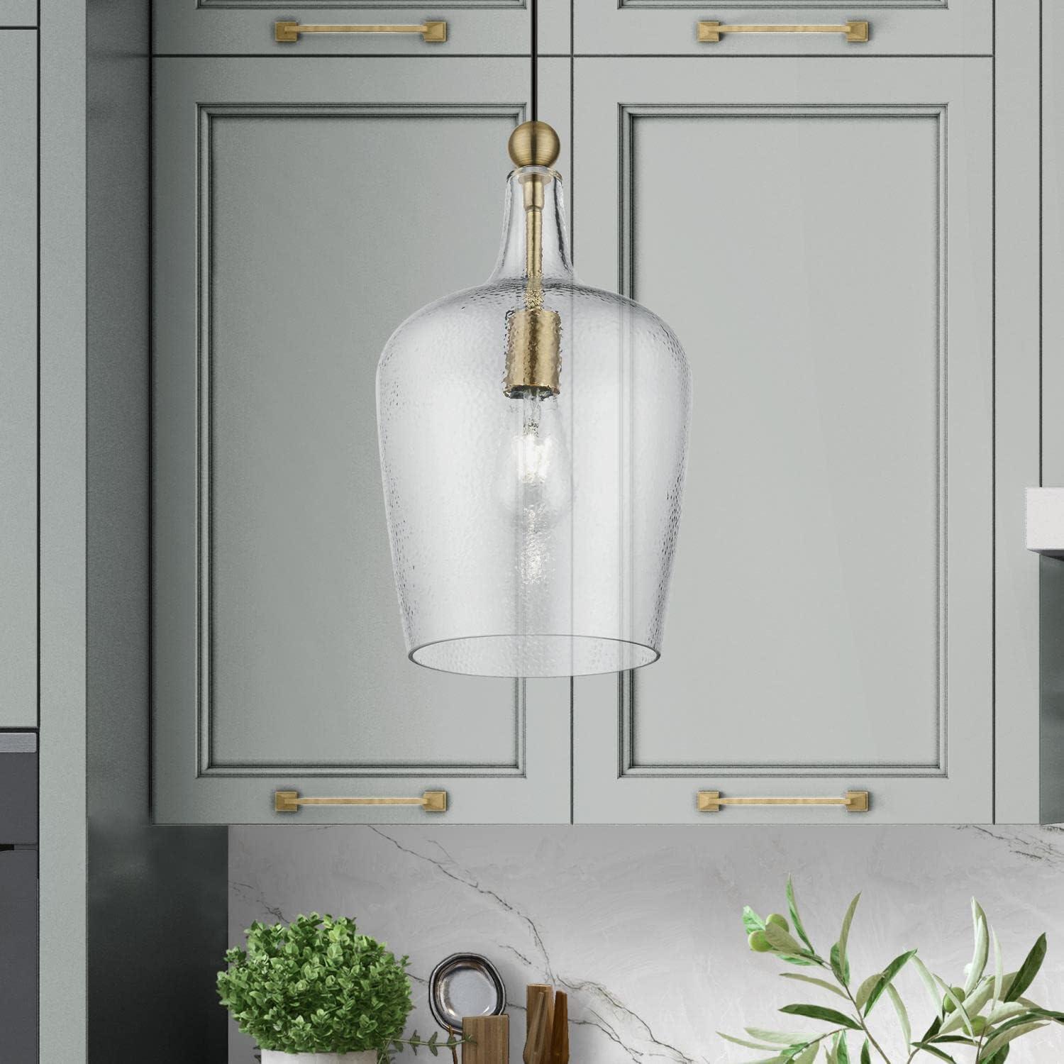 Livex Lighting Avery 1 - Light Pendant in  Antique Brass