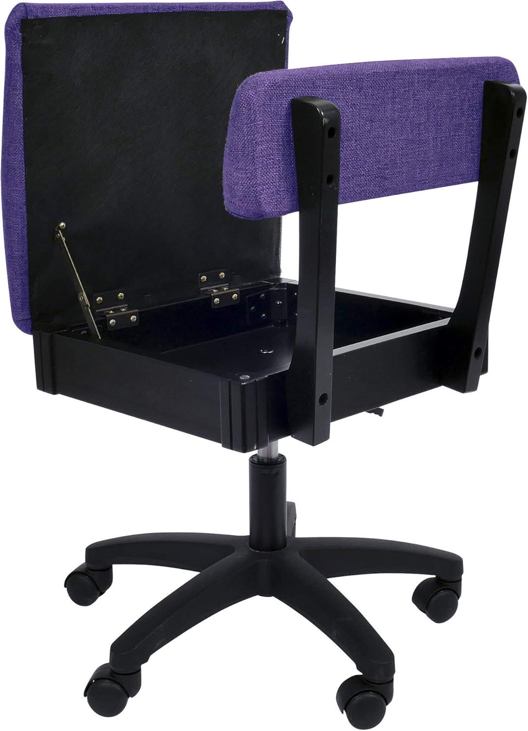 Adjustable Height Hydraulic Sewing Chair with Under Seat Storage by Arrow Classic Sewing Furniture