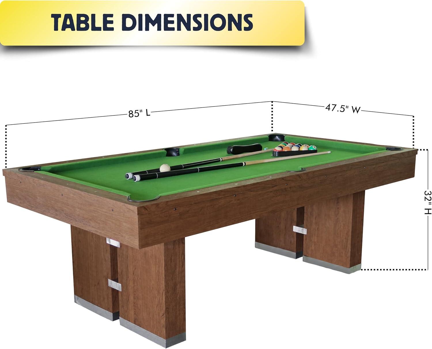 Freetime Fun 7 FT 3 in 1 Multi Game Pool Table with Dining Top Pool Table Ping Pong Table Combo, Includes Pool Table Accessories and Tennis Paddles - SKU RB5900A