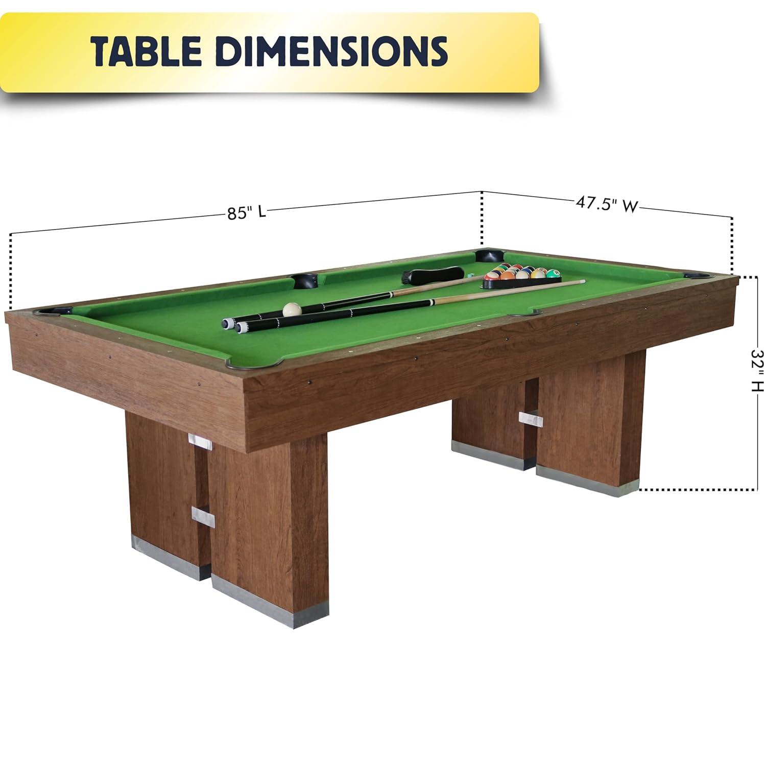 Freetime Fun 7 FT 3 in 1 Multi Game Pool Table with Dining Top Pool Table Ping Pong Table Combo, Includes Pool Table Accessories and Tennis Paddles - SKU RB5900A