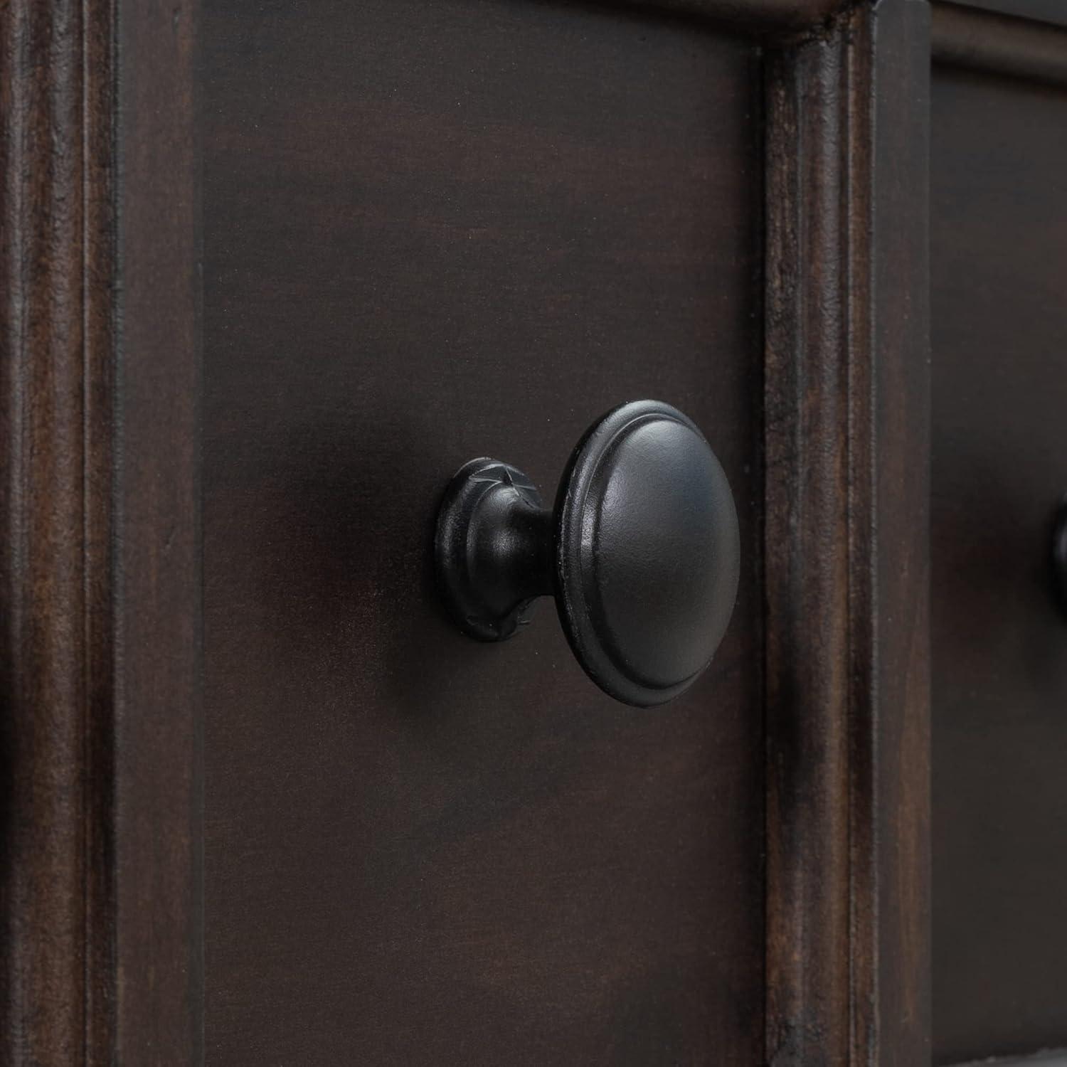 Merax Long Entryway Console Table with 4 Storage Drawers, 60" Solid Wood Sofa Table with Bottom Shelf, for Living Room Hallway, Espresso