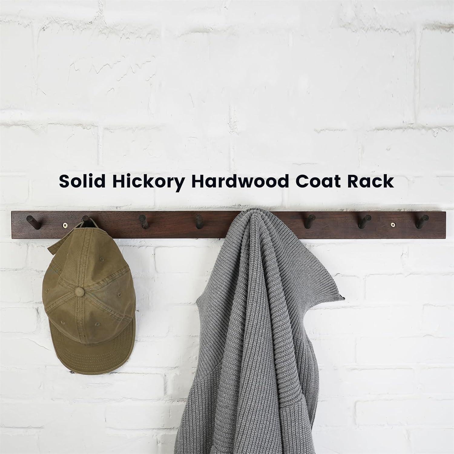 CONSDAN Solid Wood Wall Wall Mounted Coat Rack
