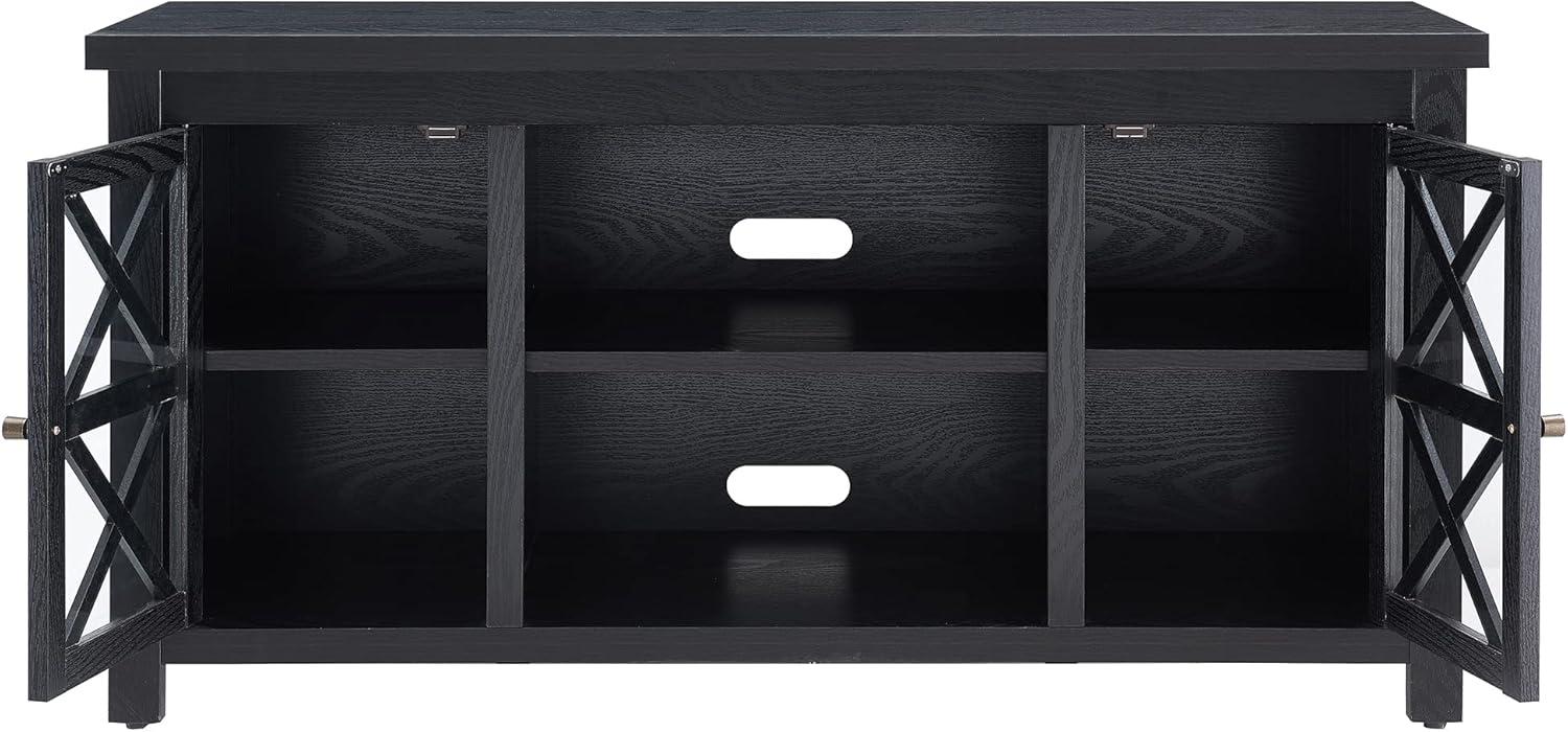 Evelyn&Zoe Colton Rectangular TV Stand for TV's up to 55", Black