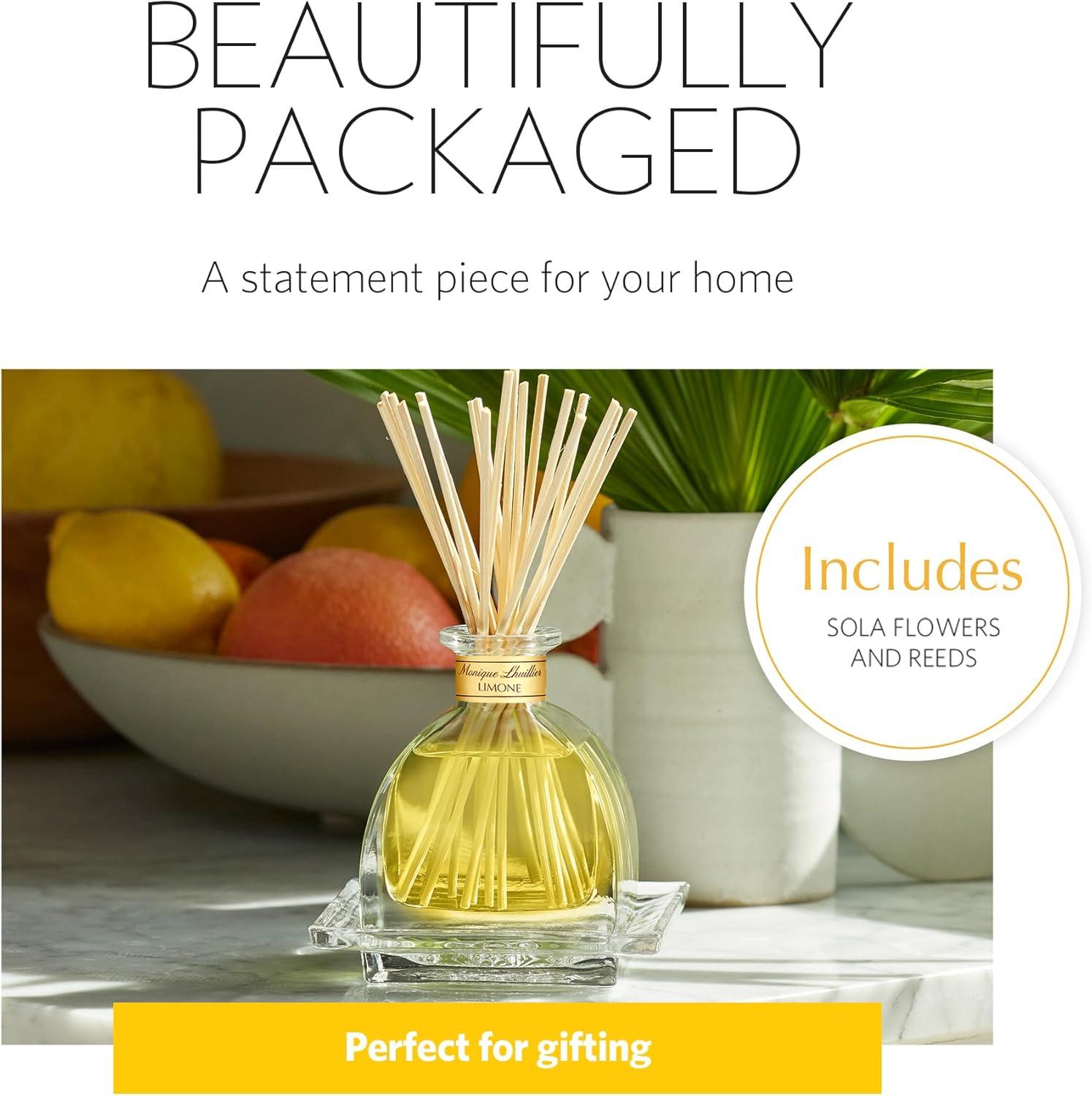 Limone Scented Botanical Oil Reed Diffuser with Handcrafted Sola Flower, 1.7 oz