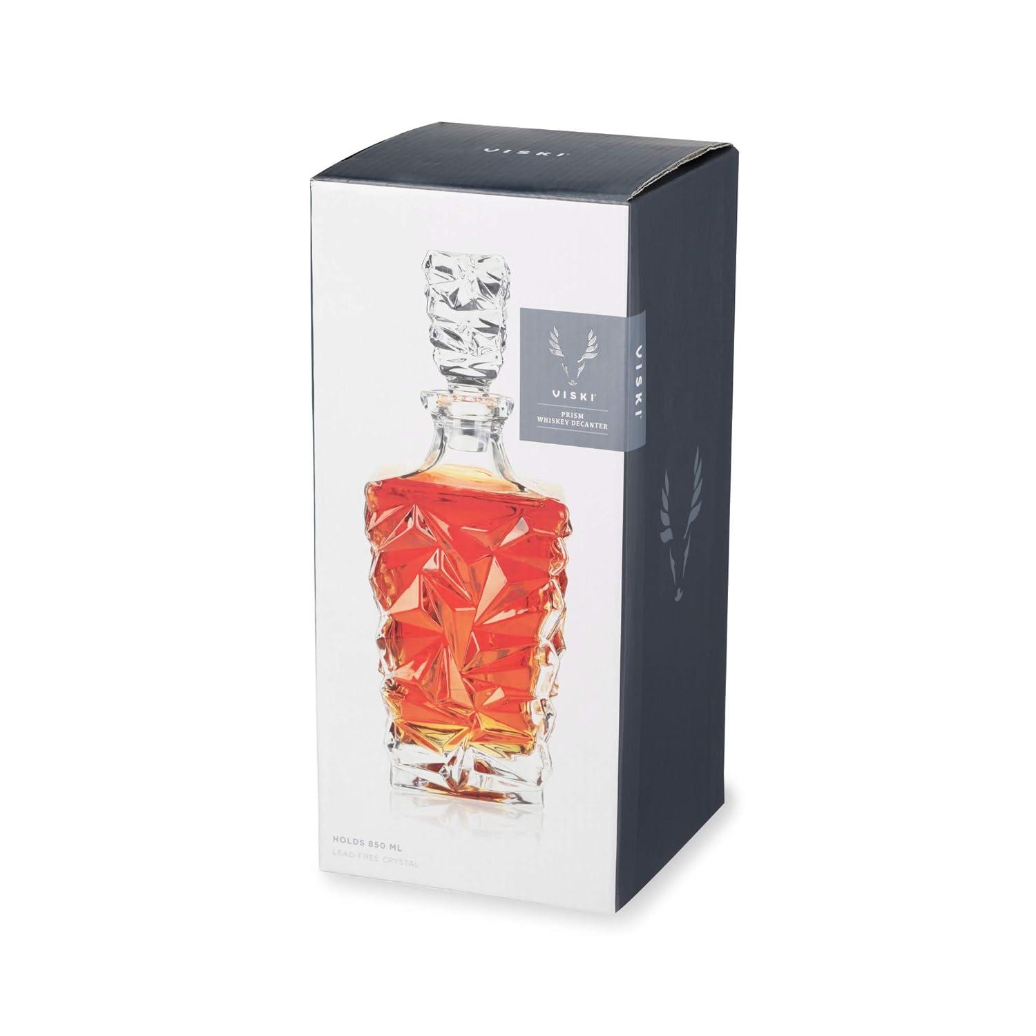 Viski Prism Crystal Whiskey Decanter