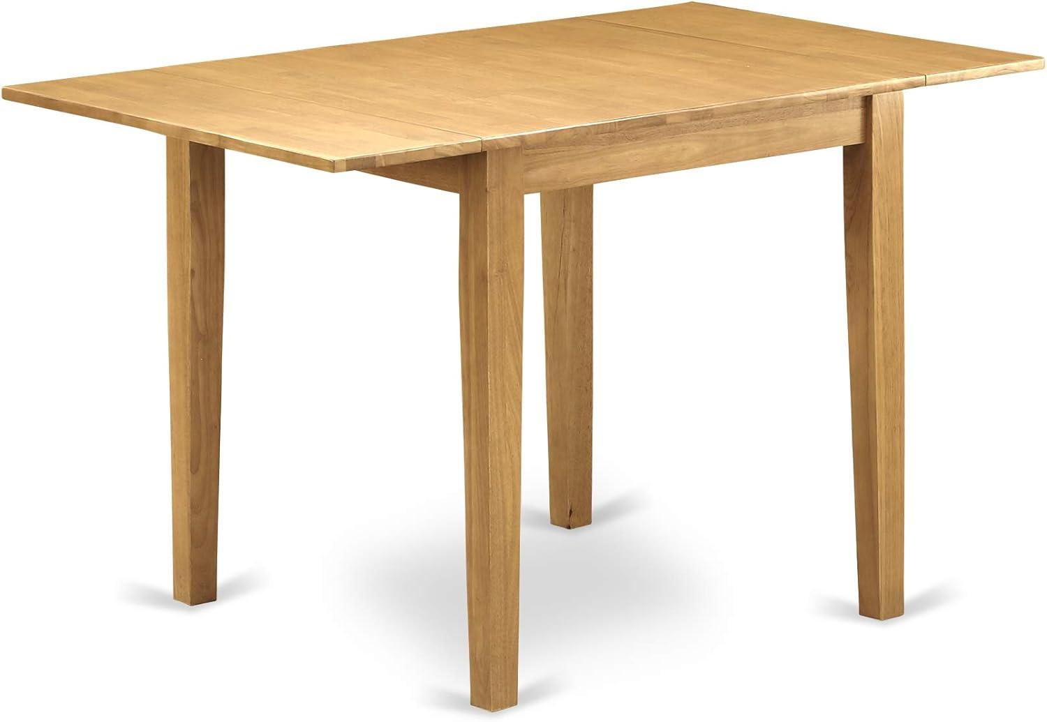 East West Furniture Norden 3-piece Wood Dining Set with Linen Fabric Seat in Oak
