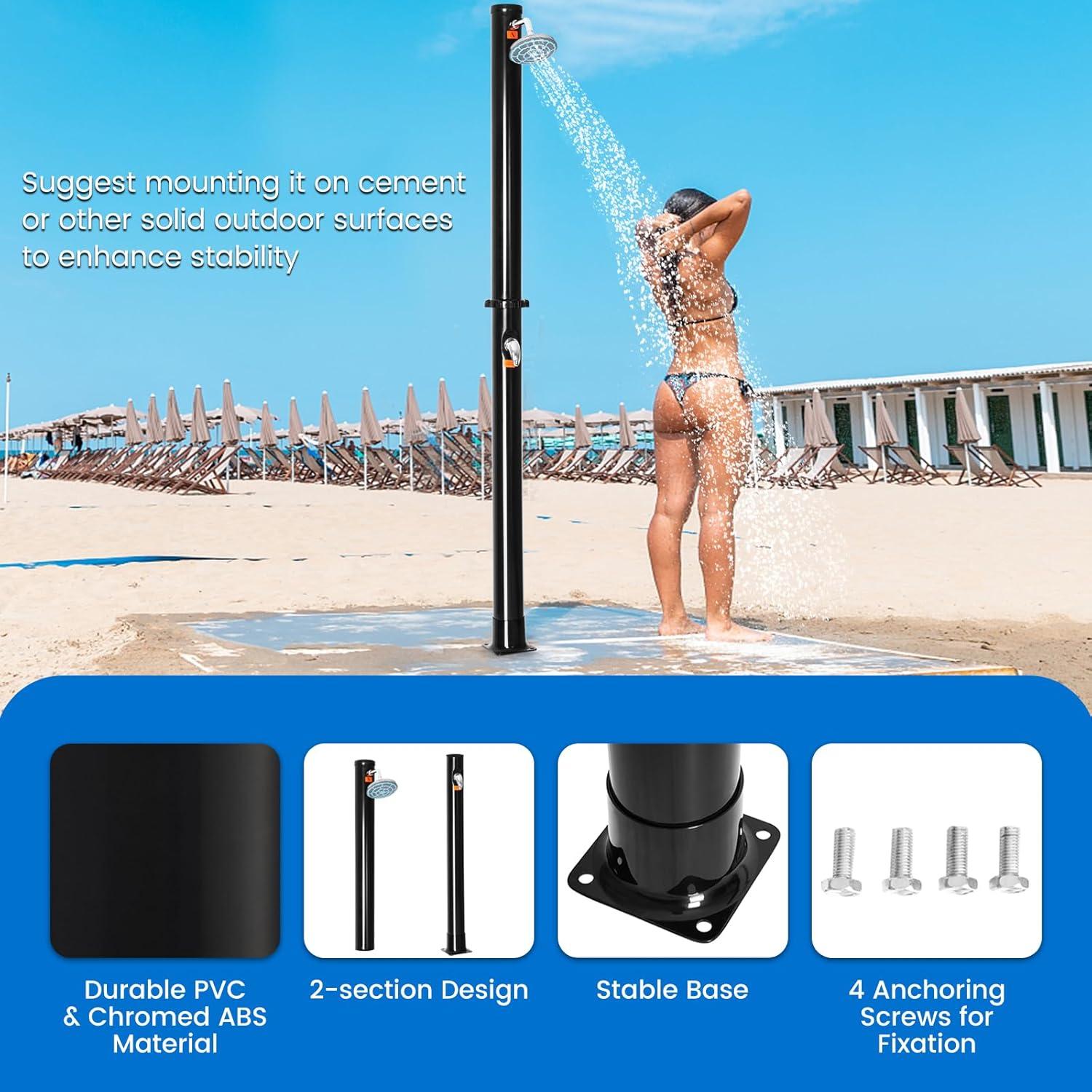 Costway Poolside Free Standing Outdoor Shower