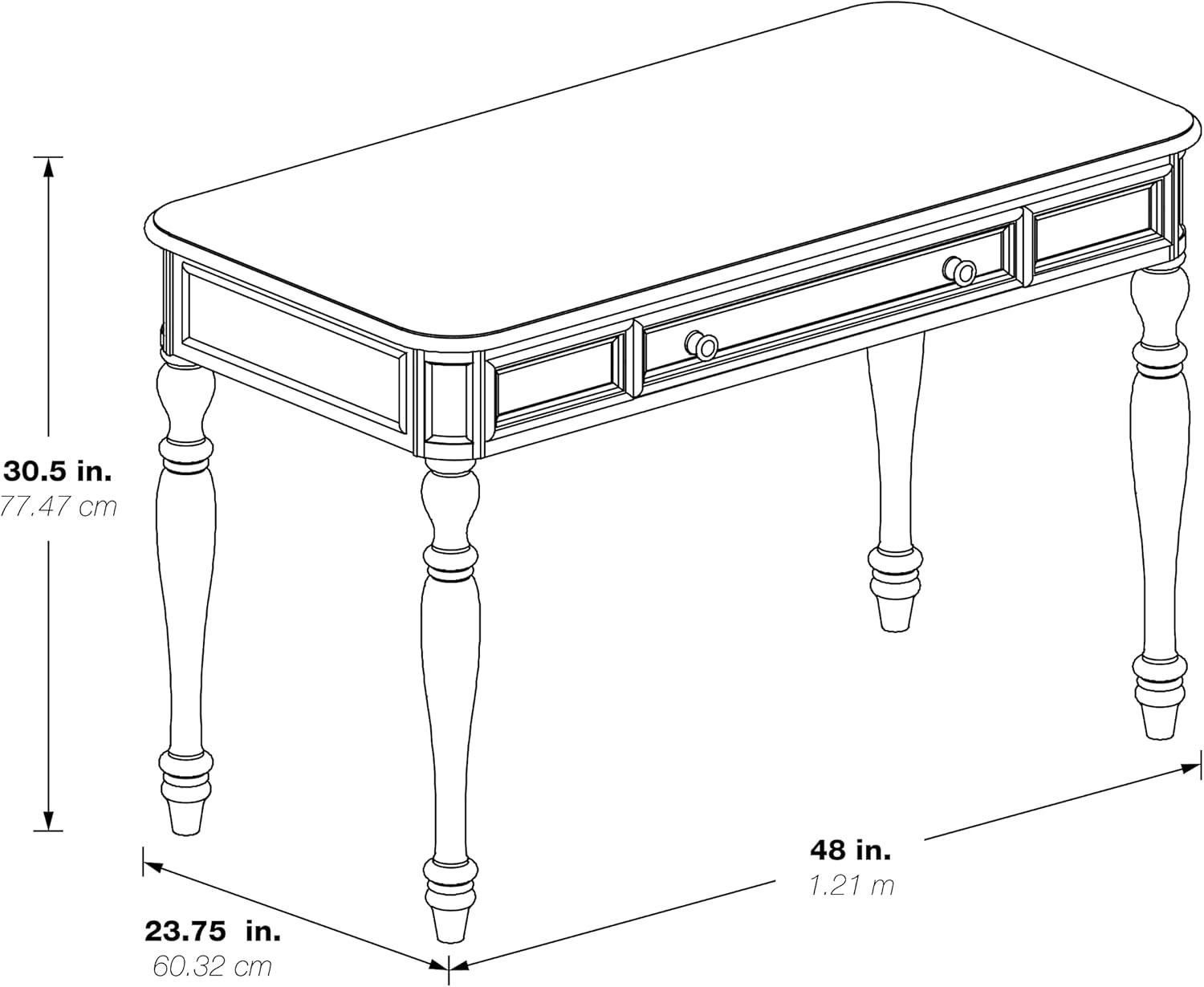 Country Meadows 48" Engineered Wood Desk Plantation Gray