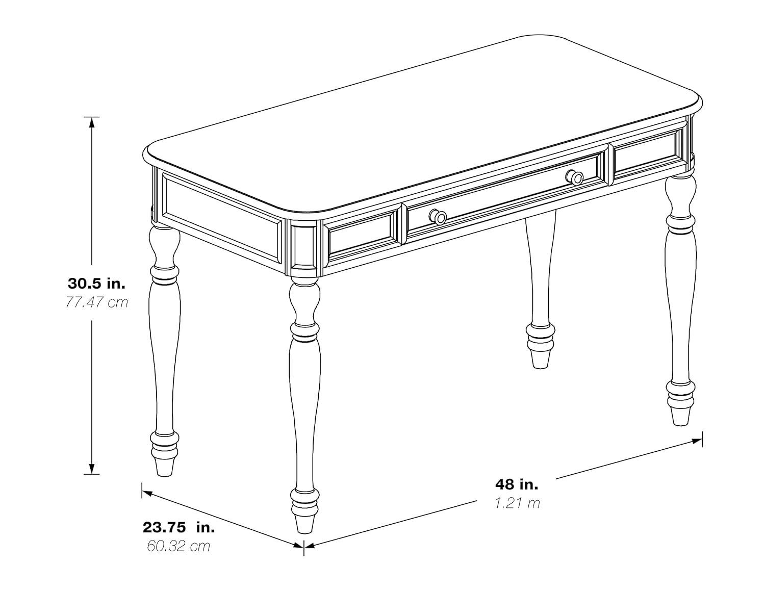Country Meadows 48" Engineered Wood Desk Plantation Gray