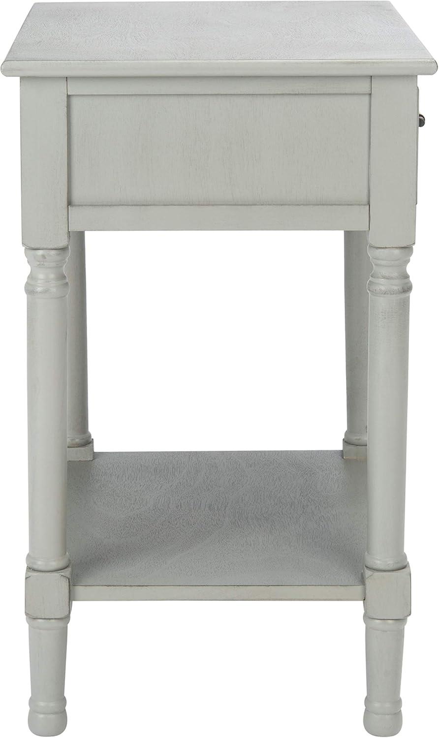 Ryder 1 Drawer Accent Table - Distressed Grey - Safavieh