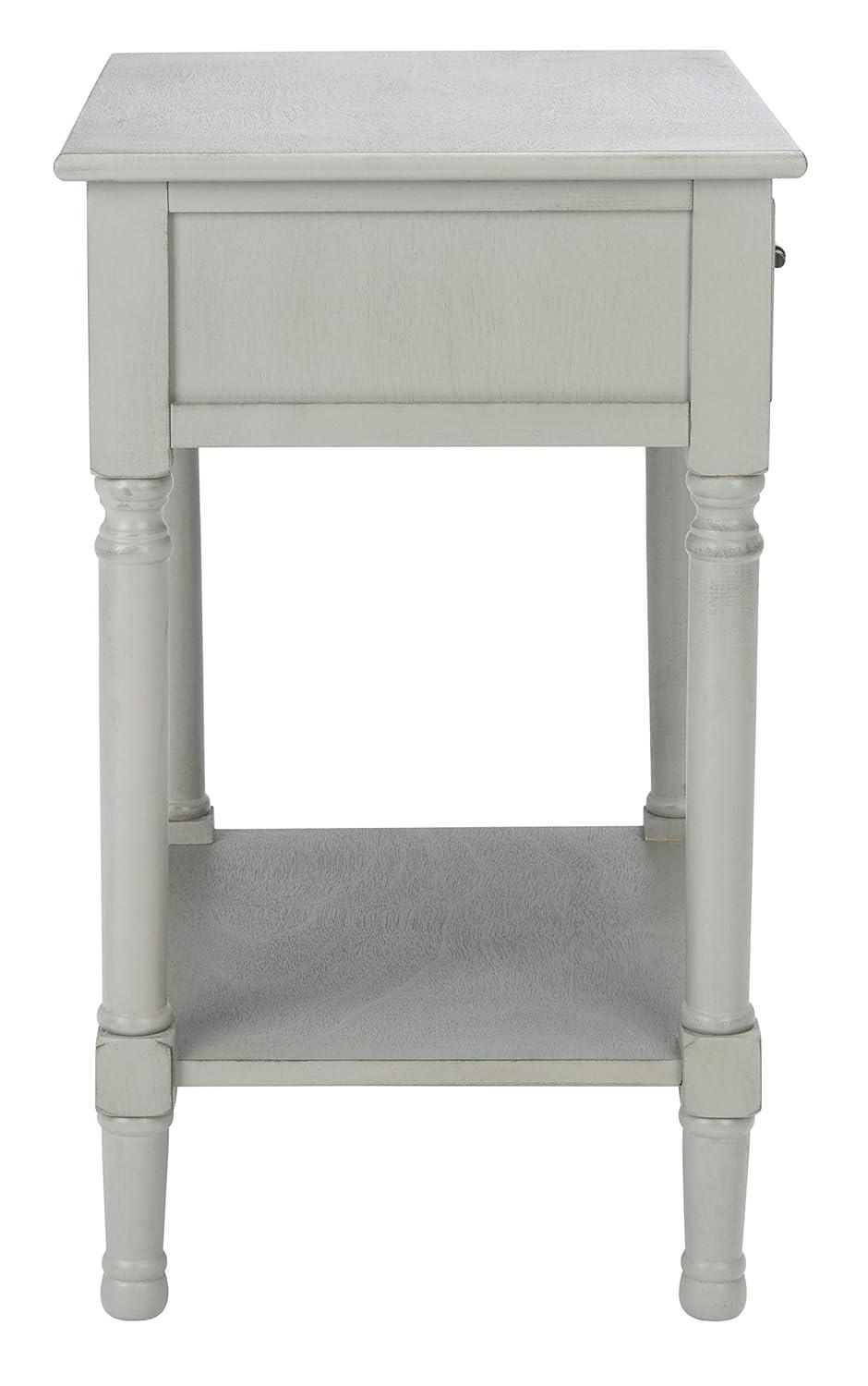 Ryder 1 Drawer Accent Table - Distressed Grey - Safavieh