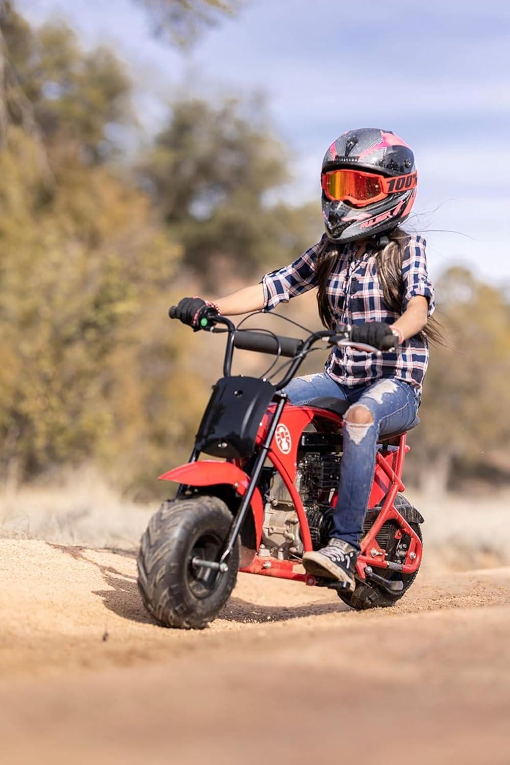 Coleman Powersports B100 105cc Gas Powered Mini Bike, 22 MPH, Red